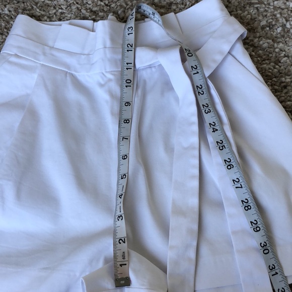 Zara White Shorts with Attached Side Belt Sz S - Picture 10 of 12